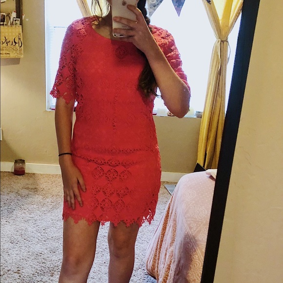 Lulus Pink Lace Dress - Picture 3 of 6